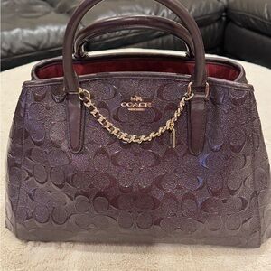 Coach Purple Satchel Bag with Luxurious Design